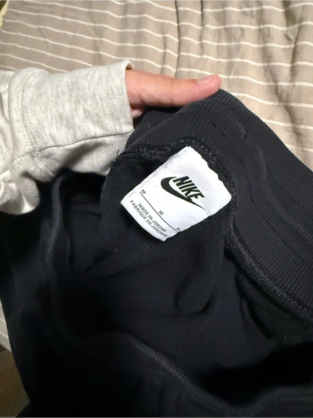 Nike Kids Black Joggers with White Swoosh